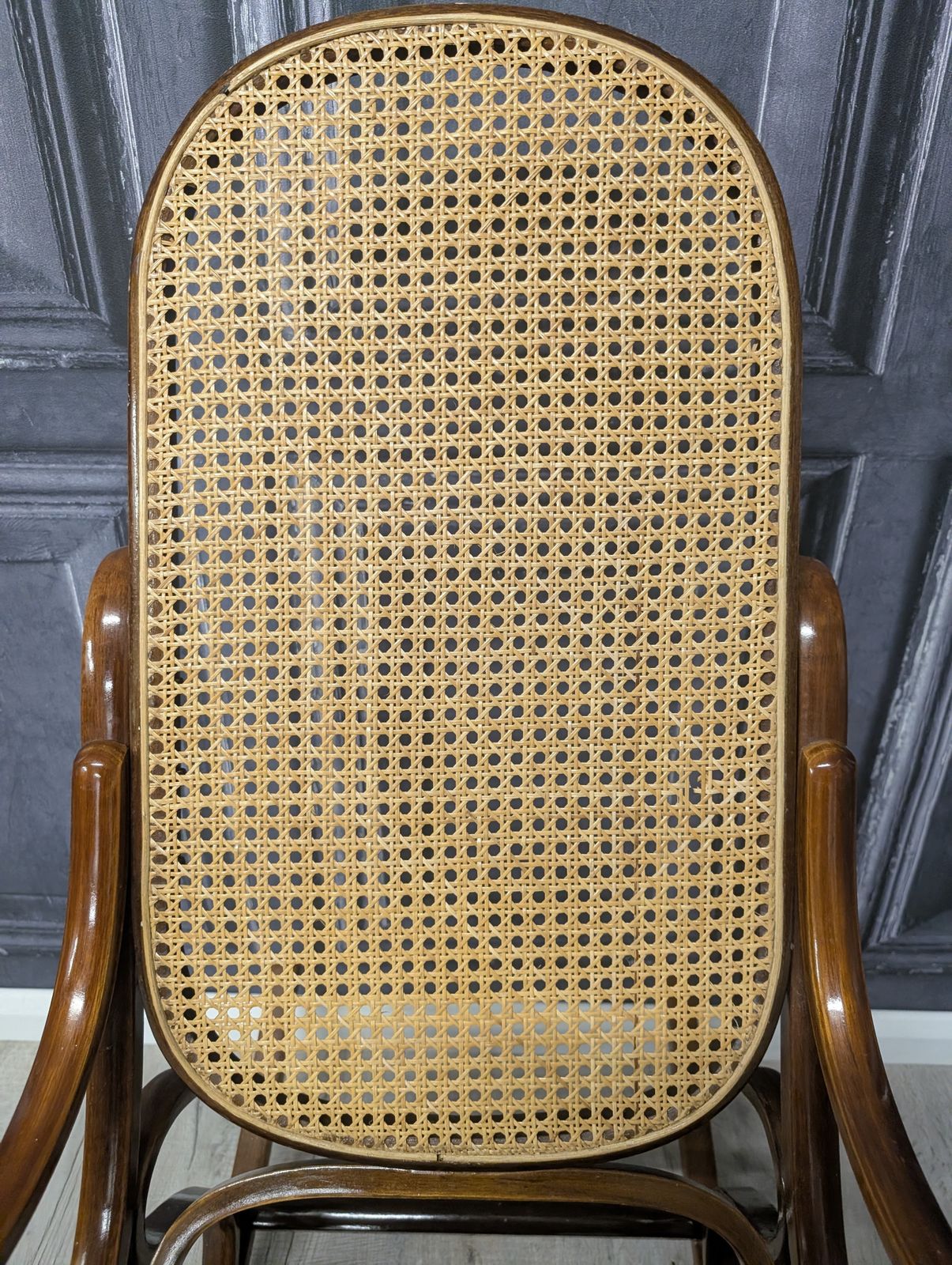 Thonet Style Vintage Bentwood Rocking Chair Rattan Cane photo 195.0