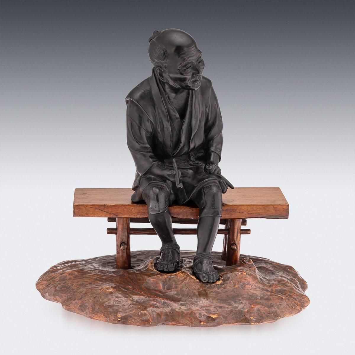 Antique 19th Century Japanese Meiji Period Takaakia Bronze Okimono photo for sale