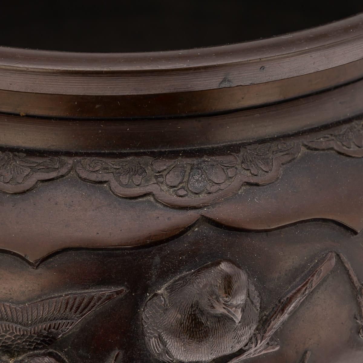 2429.0 Antique 19th Century Japanese Meiji Period Large Bronze Mythological Jardinière photo