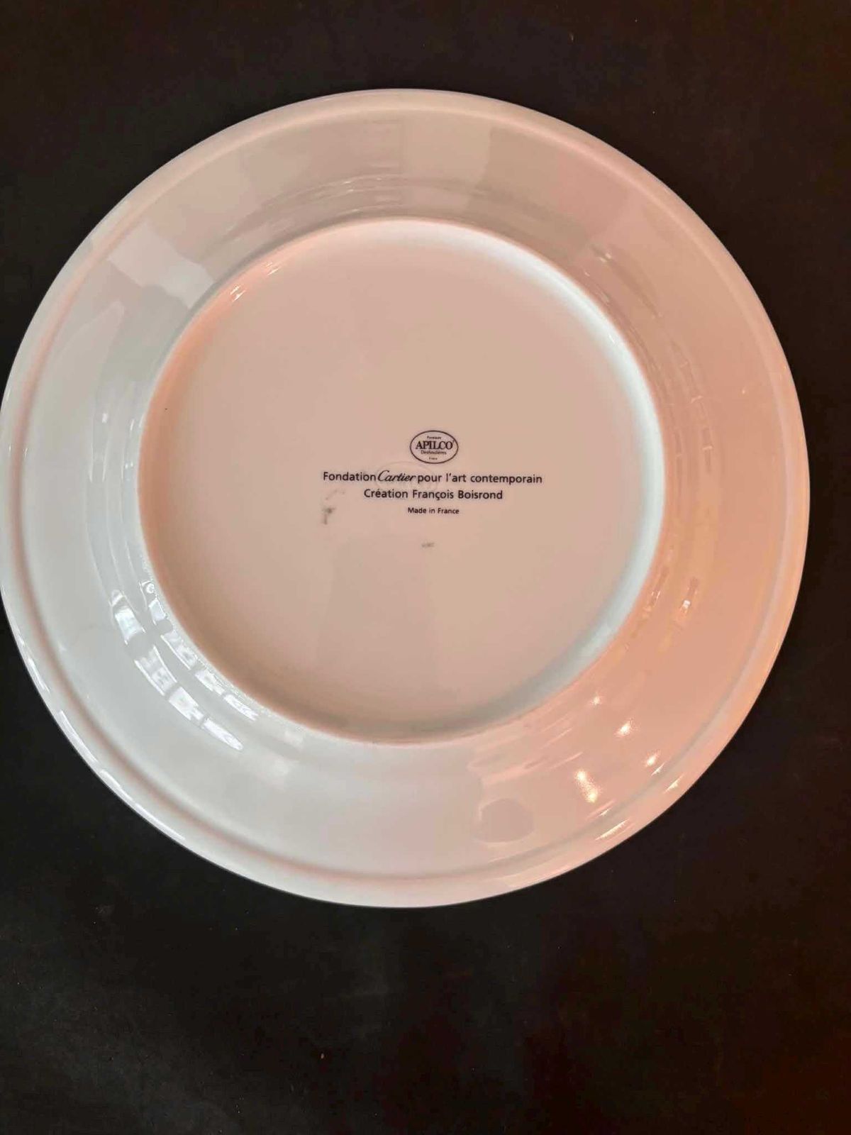 Rare François Boisrond Fondation Cartier Plate 1987, Apilco Deshoulières France Porcelain Art Plate, Colorful Graphic Wall Plate photo 173.0