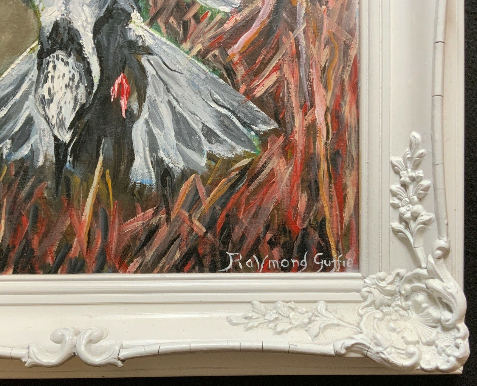 'Angel Of Nature' Original Contemporary Bird Of Prey Portrait Oil Painting photo vintage