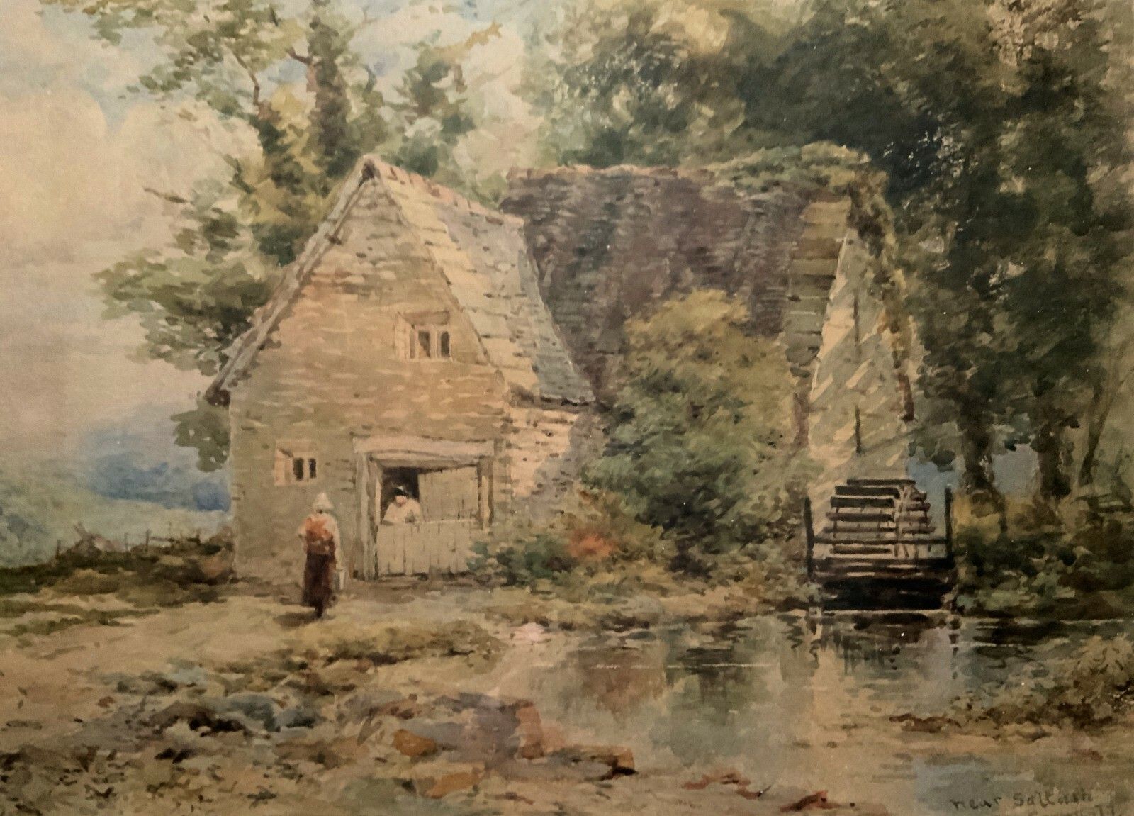 Near Saltash, Cornwall William Charles Goddard (Exh.1885) Landscape Painting photo 385.0