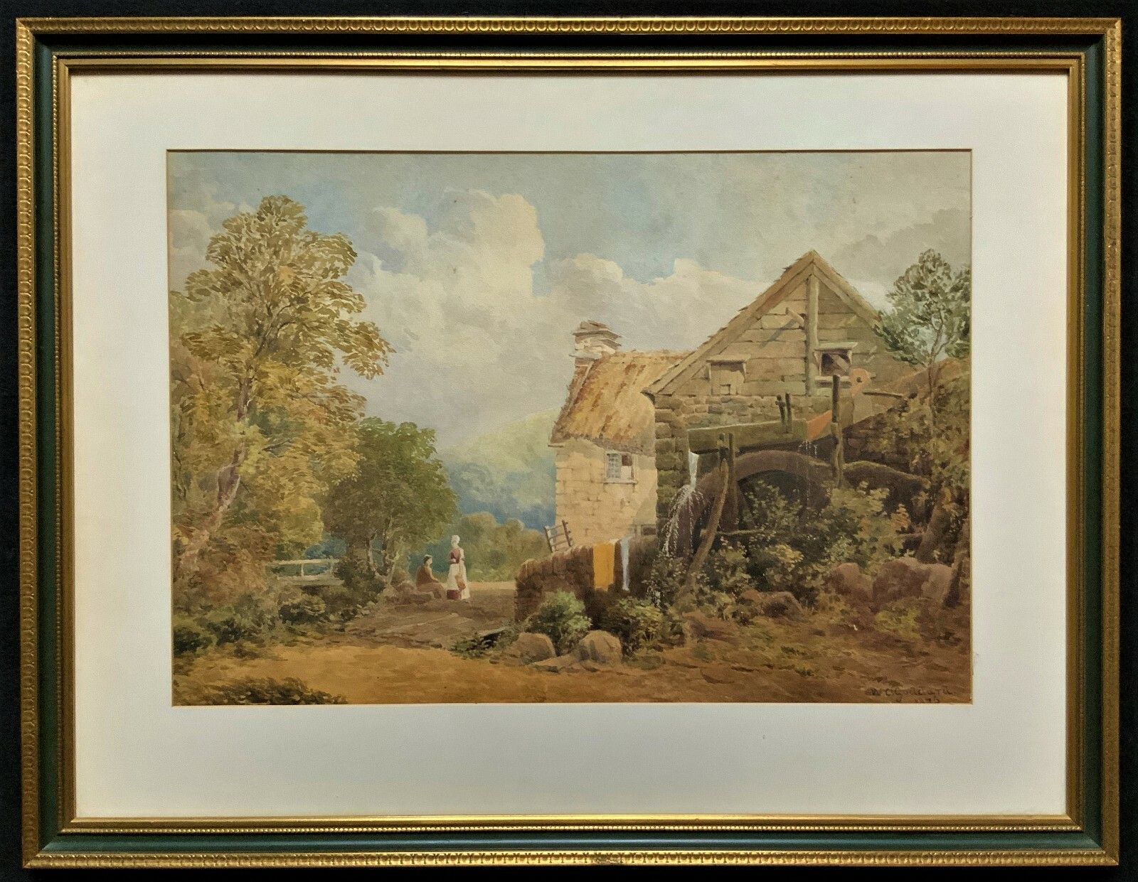385.0 Near Saltash, Cornwall William Charles Goddard (Exh.1885) Landscape Painting photo