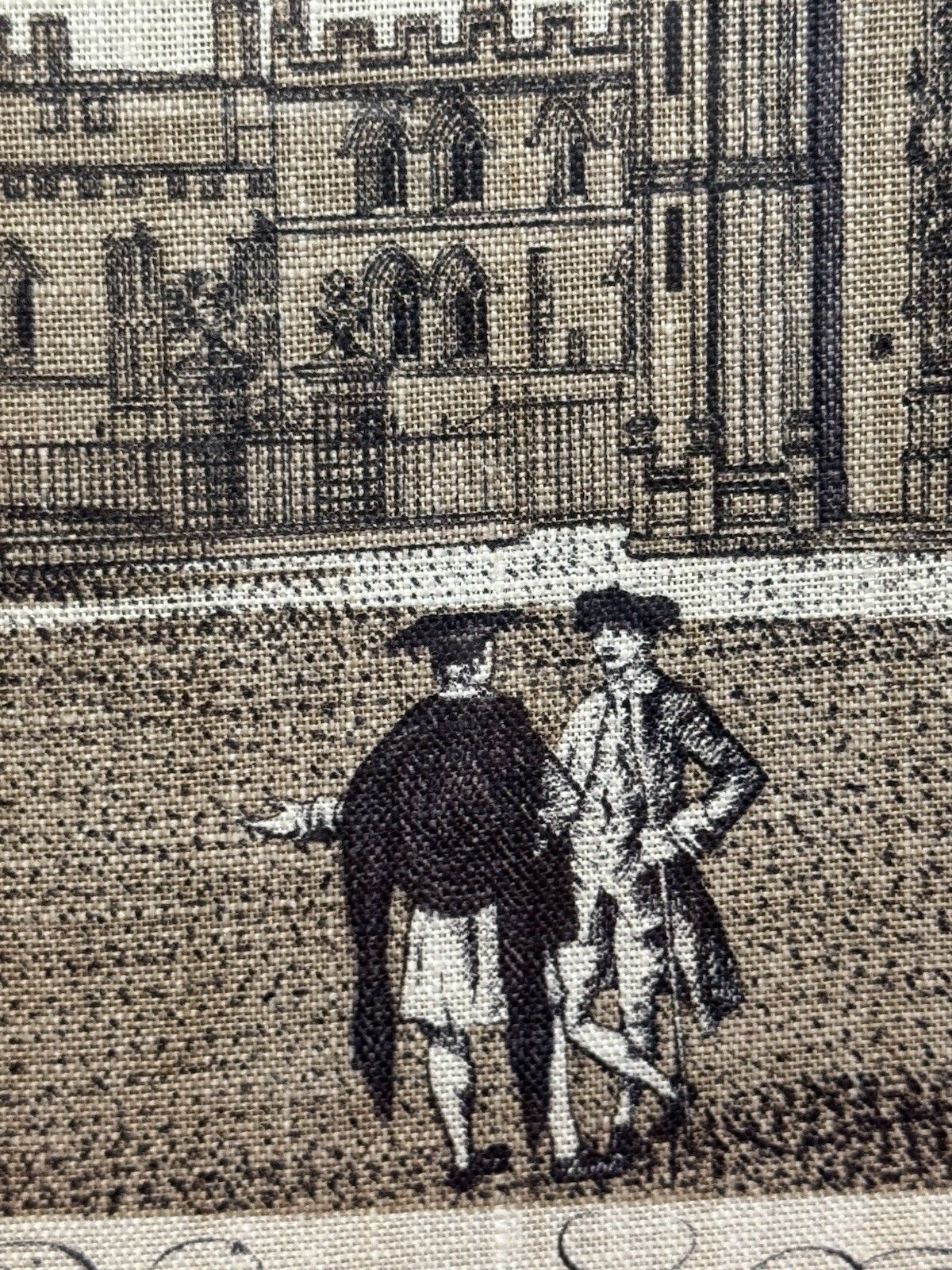 View Of Kings College University Of Cambridge P S Lamborne Hessian Screen Print photo 300.0
