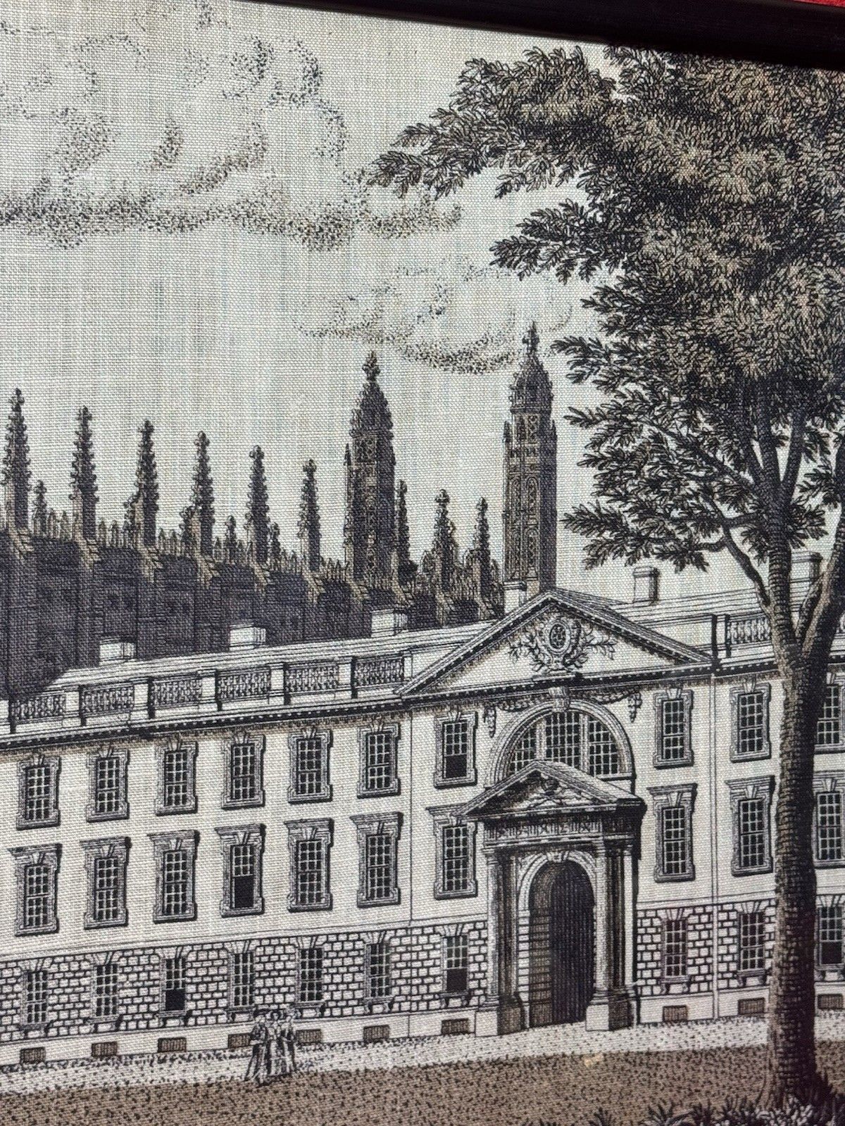 photo furniture View Of Kings College University Of Cambridge P S Lamborne Hessian Screen Print