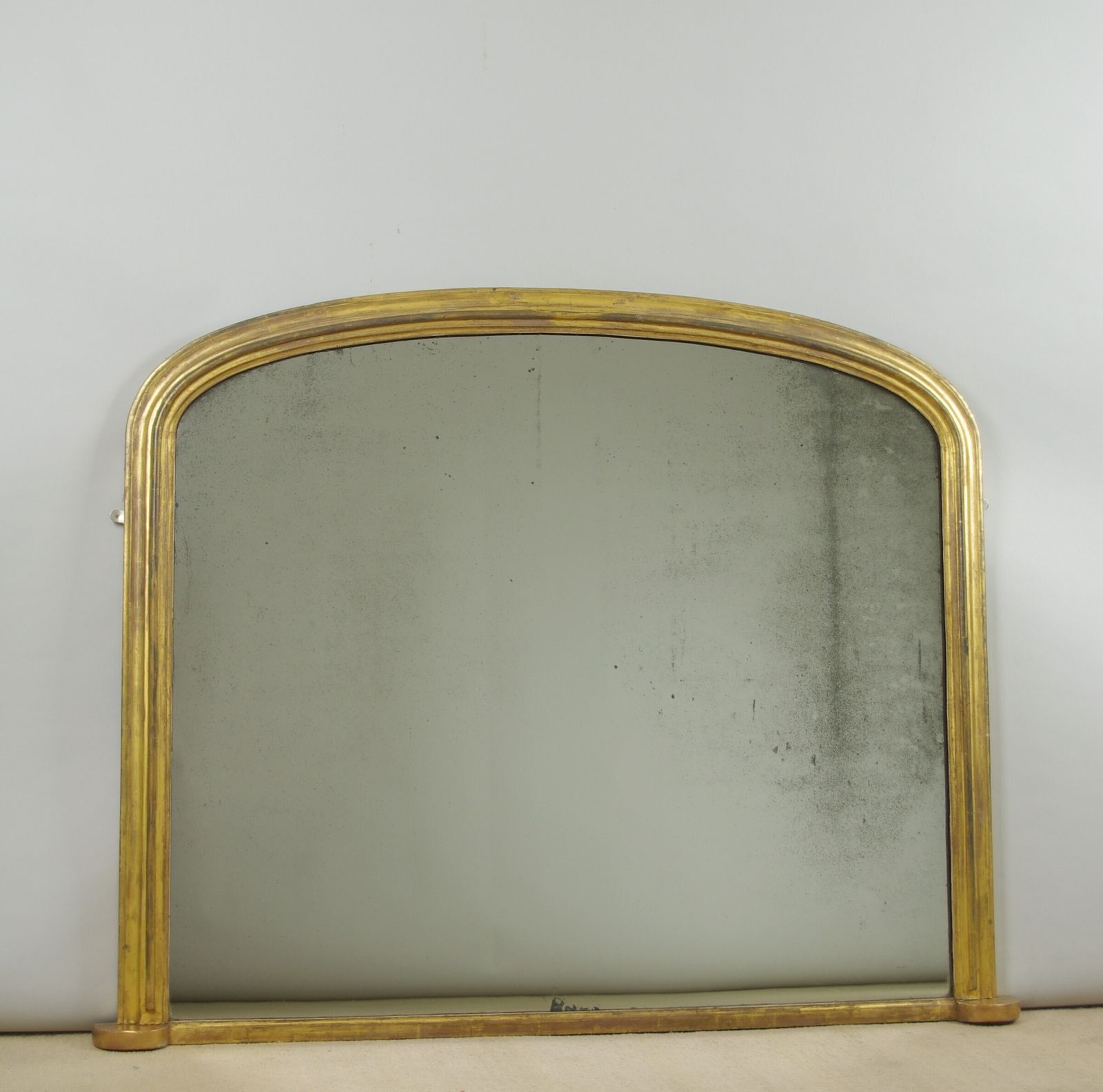Victorian Giltwood Arch Top Overmantle Mirror