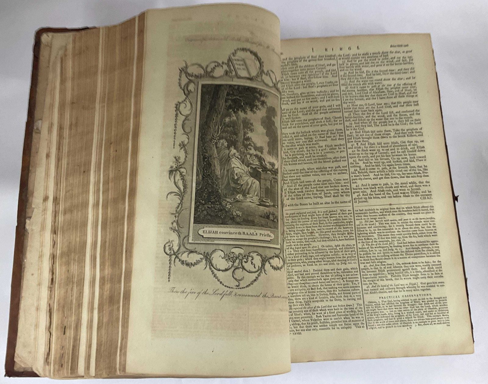photo vinterior Rare 1792 Newcastle Folio Pulpit Bible – Illustrated By Beilby & Bewick – Matthew Brown