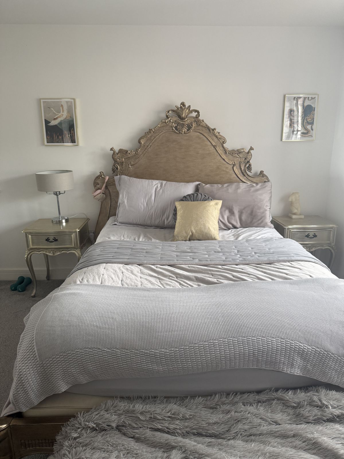 ‘ And So To Be D’versailles Leafed Super King Frame – Hand Carved Solid Wood French Style Bed