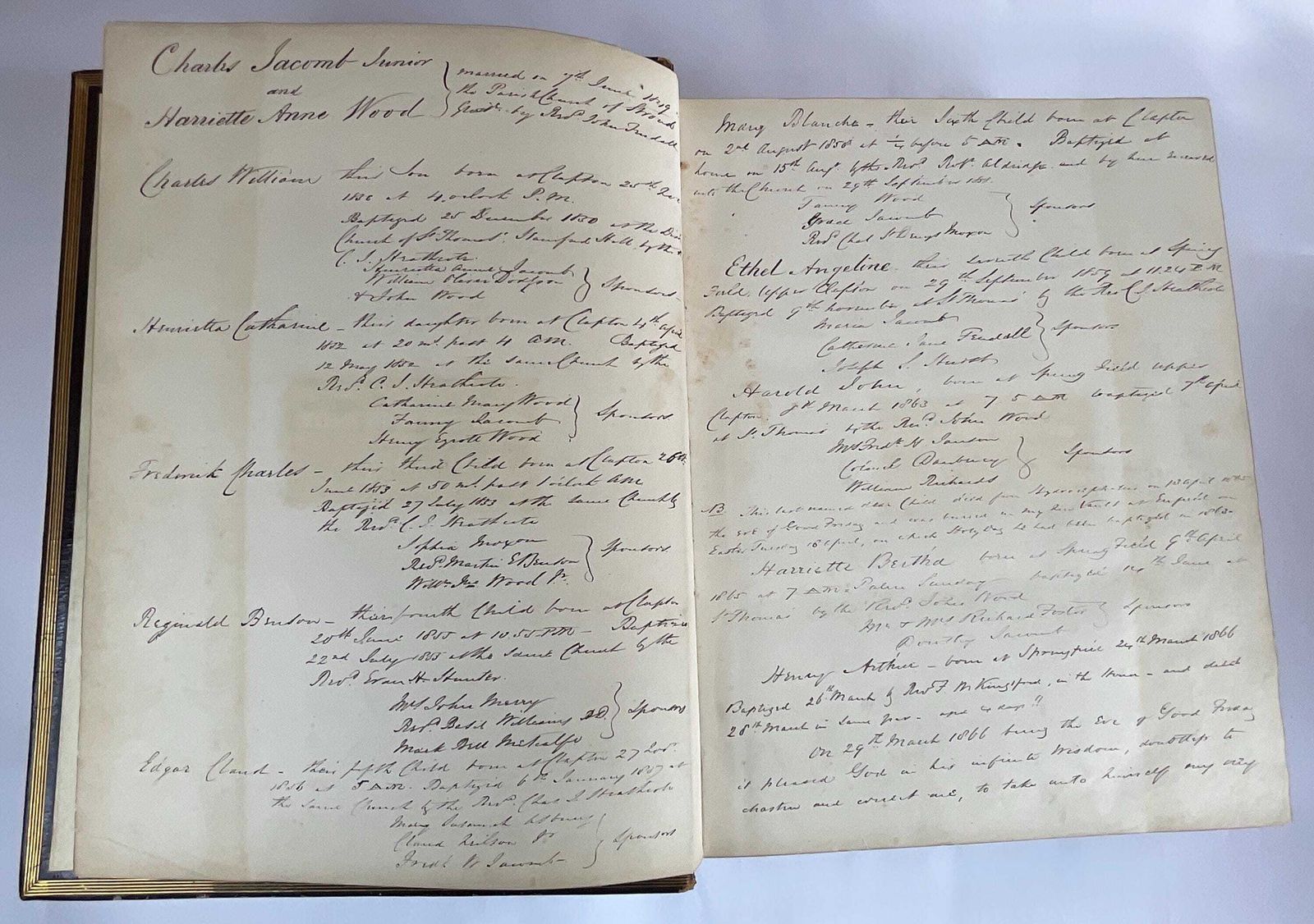 photo furniture The Jacomb Dynastic Archive: 1846 Ornate Cambridge Pulpit Bible, Hand Inked Family Registry, And 1907 All Saints' Clapton Companion Volume