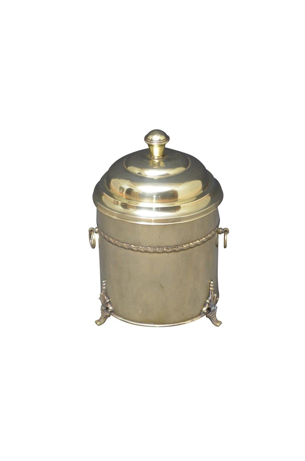 Edwardian Brass Coal Bucket Or Planter With A Liner