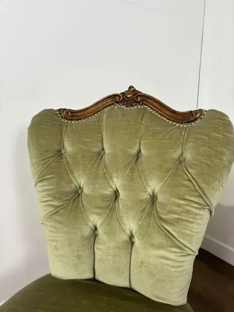 Pair Of Reproduction Upholstered Bedroom Chairs photo furniture