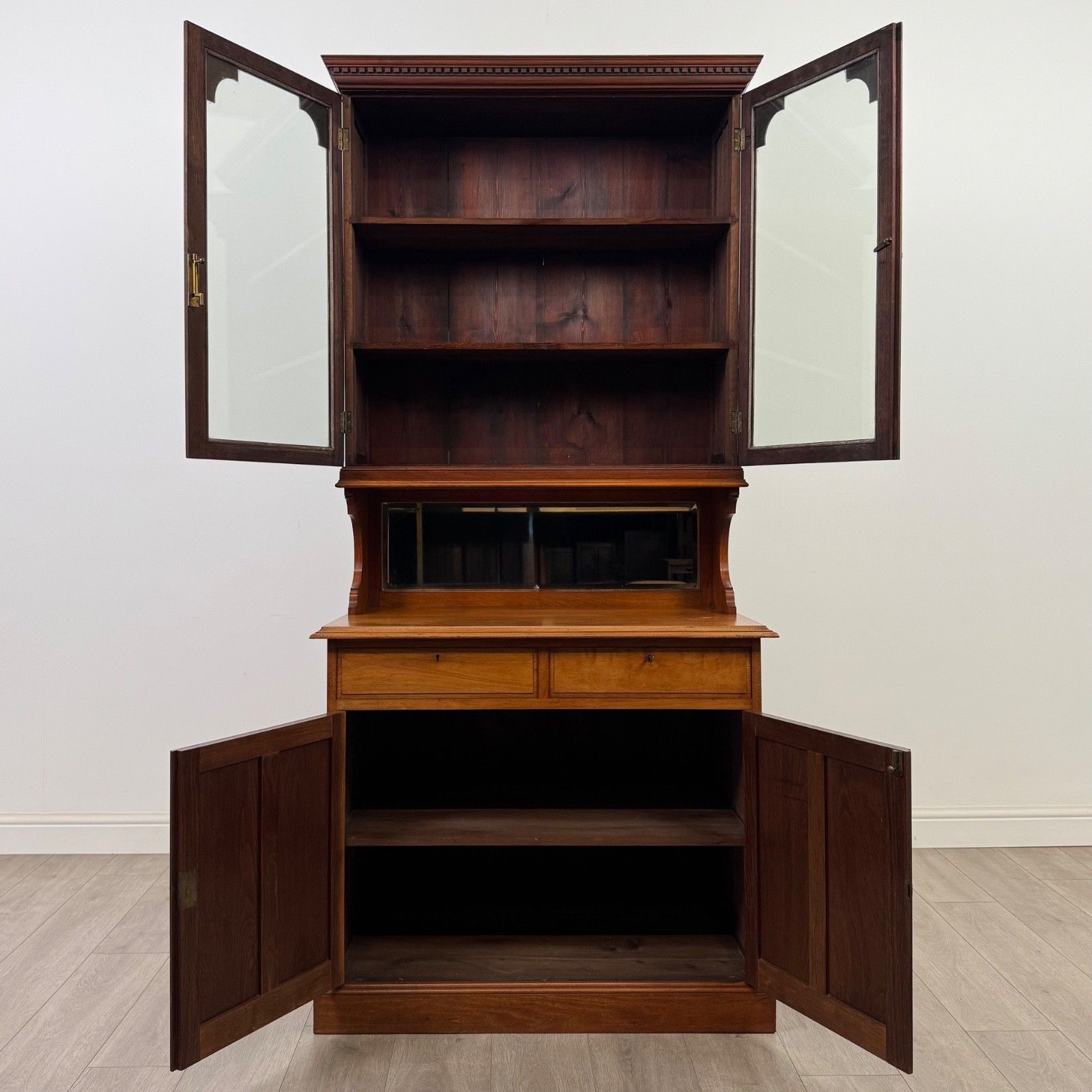 Antique 20th Century Edwardian Bookcase In Walnut ( Af 5660 ) photo for sale