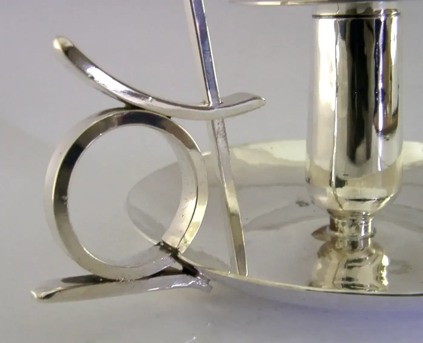 Bougeoir chambrière et éteignoir en argent sterling écossais 256 g, 1977 photo 695.0