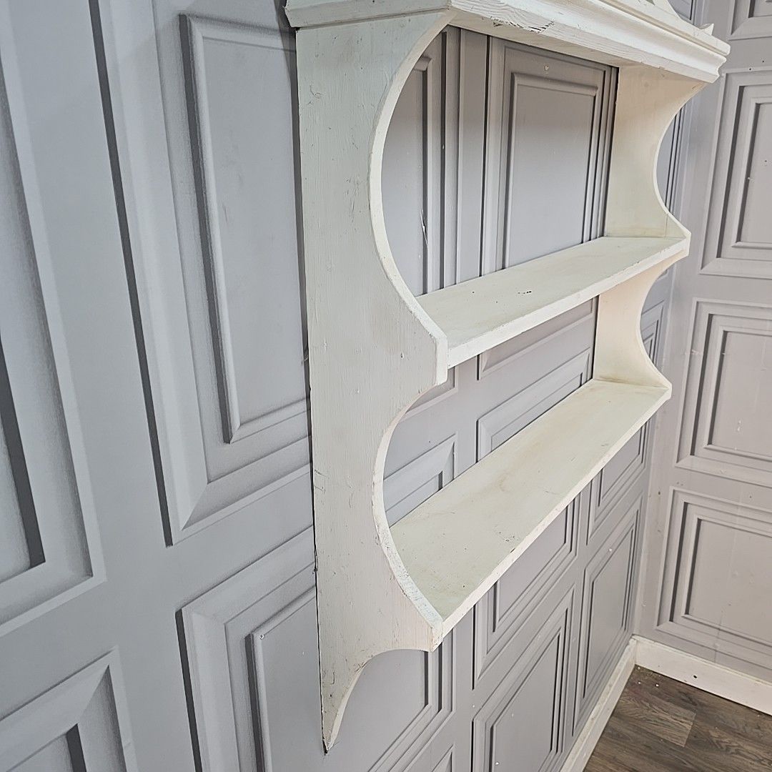 Furniture Antique Wooden Wall Shelves Painted Decorative Display Delft Rack Shelf photo