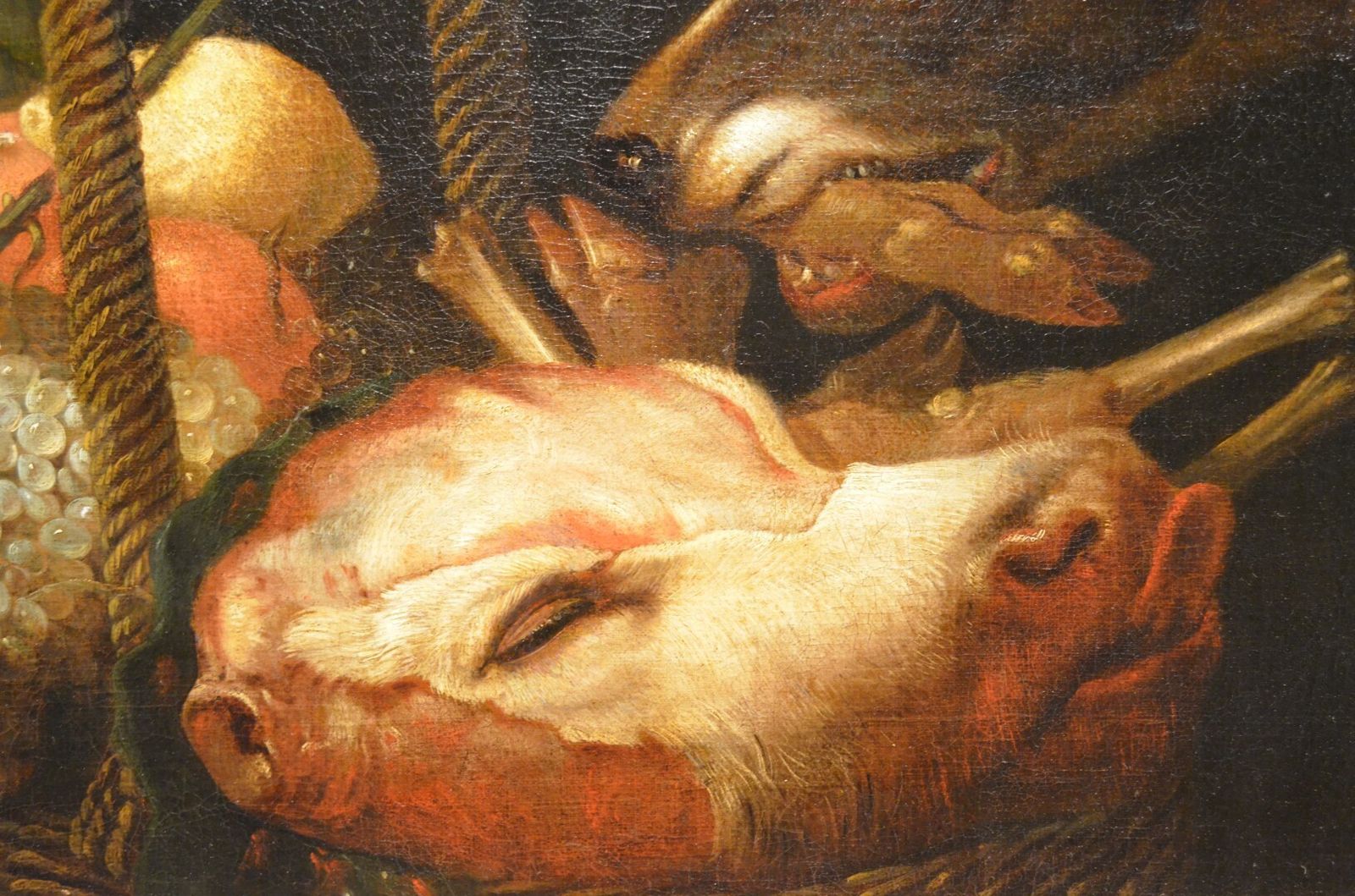 Dogs Stealing Food From A Basket Oil Painting By Frans Snyders photo vintage