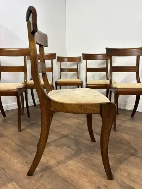 Set Of Six Victorian Mahogany Dining Chairs photo 429.0