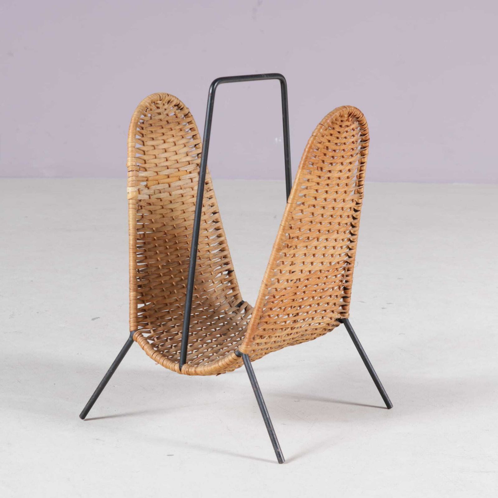 1950s Carl Auböck Attributed Magazine Holder From Denmark photo furniture
