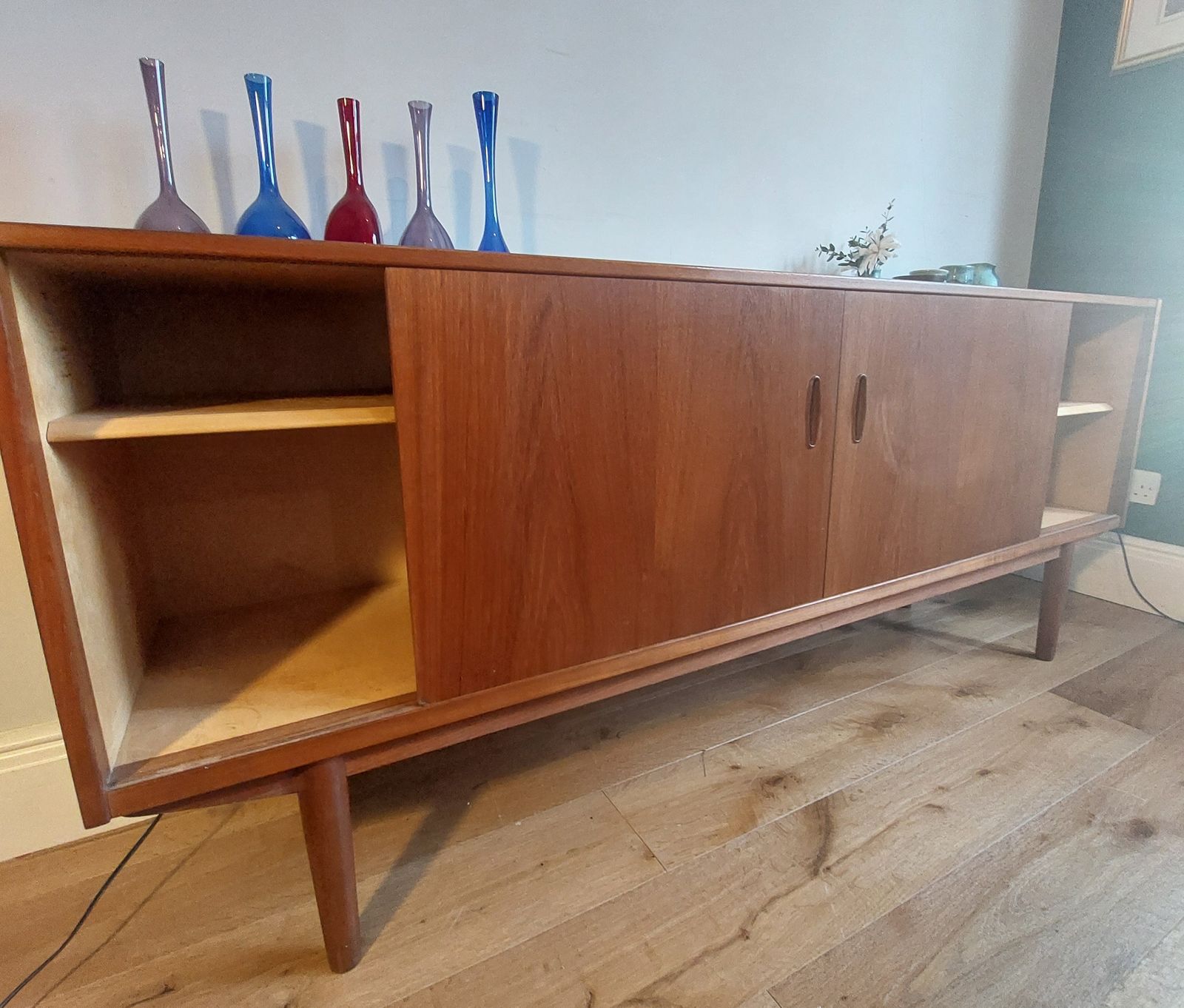 Mid Century Swedish Troeds Teak Trio Sideboard By Nils Jonsson photo for sale