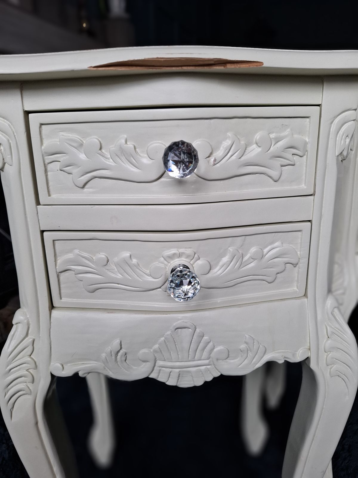 Set Of 2 Louis XV Rococco Inspired Bedside Cabinets With 2 Drawers photo for sale