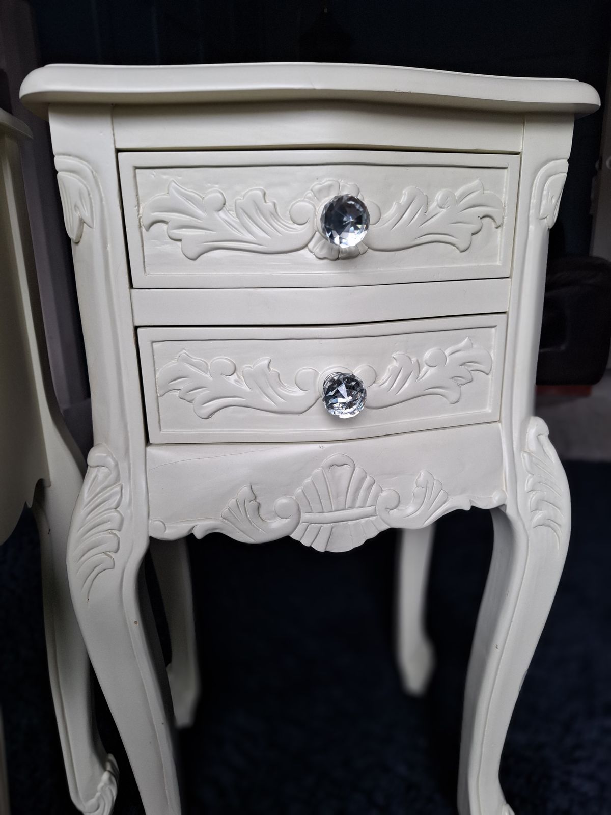 photo buy Set Of 2 Louis XV Rococco Inspired Bedside Cabinets With 2 Drawers