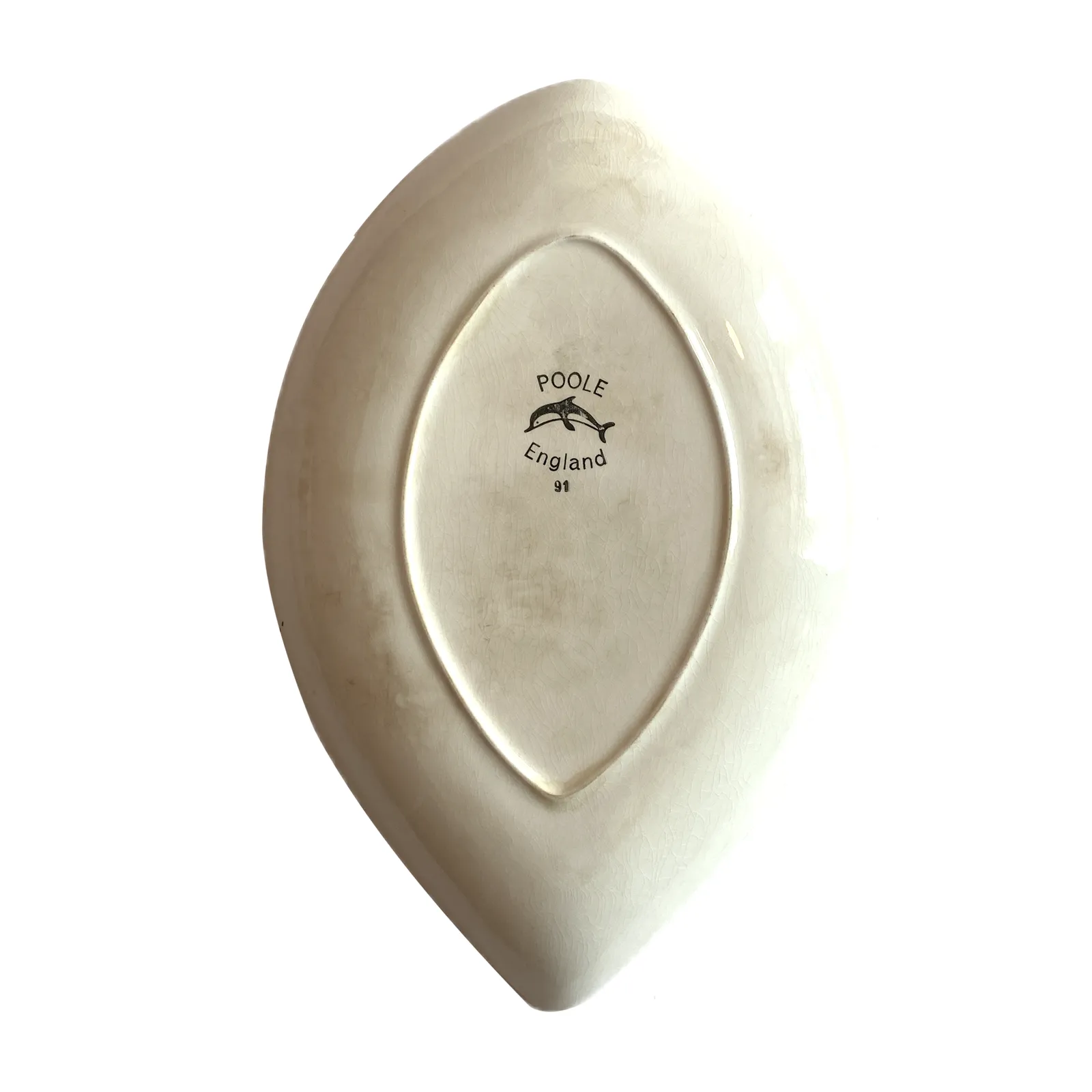 Poole Pottery Delphis Teardrop Dish, Shape 91, In Multicoloured Glaze, 1970 English Pottery photo furniture