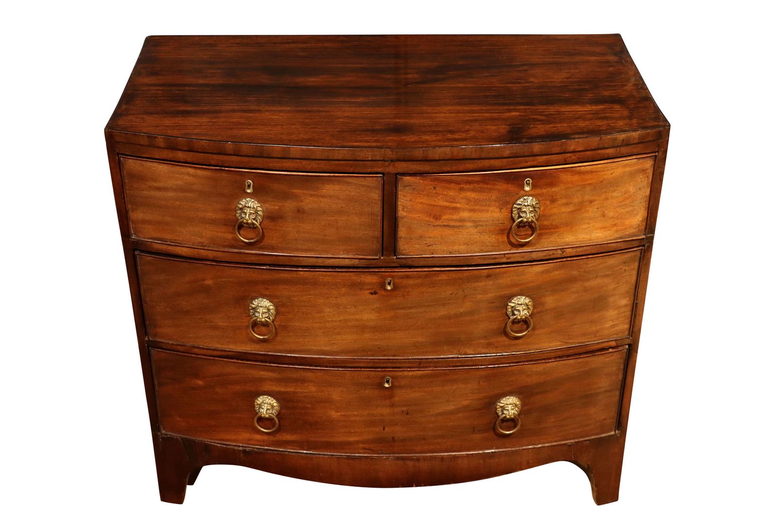 George III Bow Front Mahogany Chest Of Drawers, Circa 1800 photo for sale