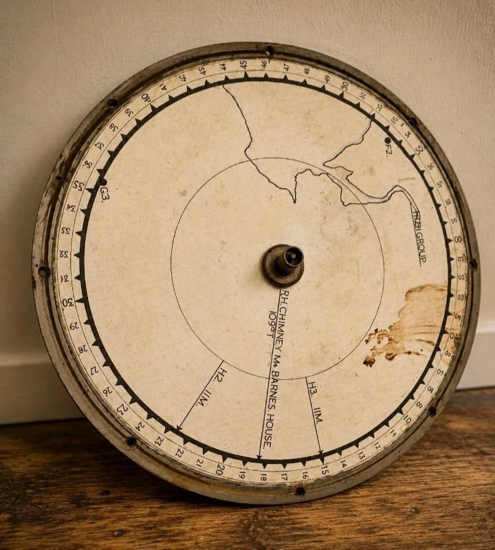 Rare Industrial Scientific Dial Instrument Massive Metal Gauge