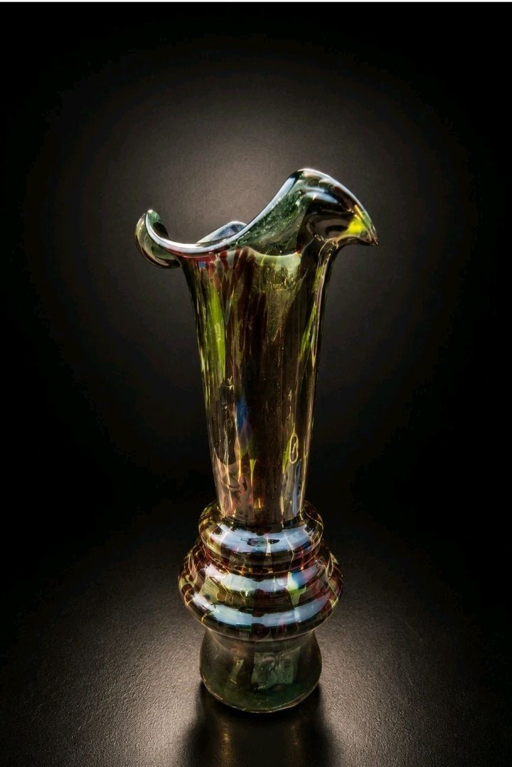 Vintage Hand Blown Art Glass Vase Murano Style Multicolour photo Home Decor