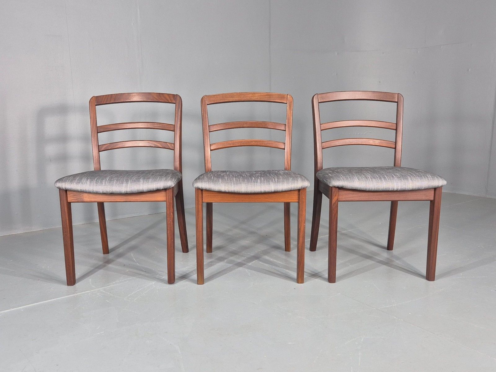 Furniture 3 G Plan Dining Chairs Teak Frame New Upholstery 1980s Retro  Eb11760 photo