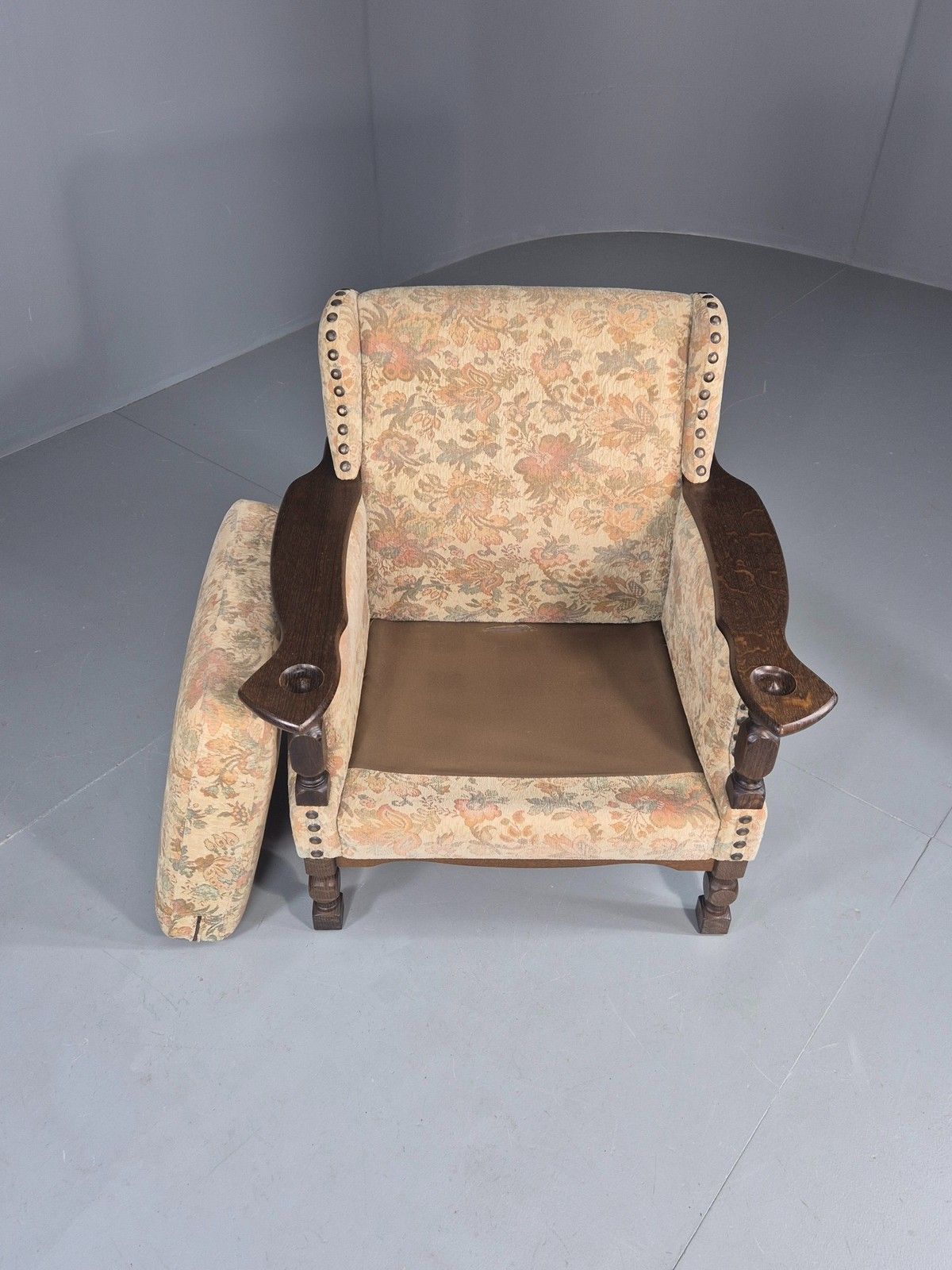 photo furniture Vintage Danish Lounge Chair 1970s Kjaernaulf Style Retro Eb11957
