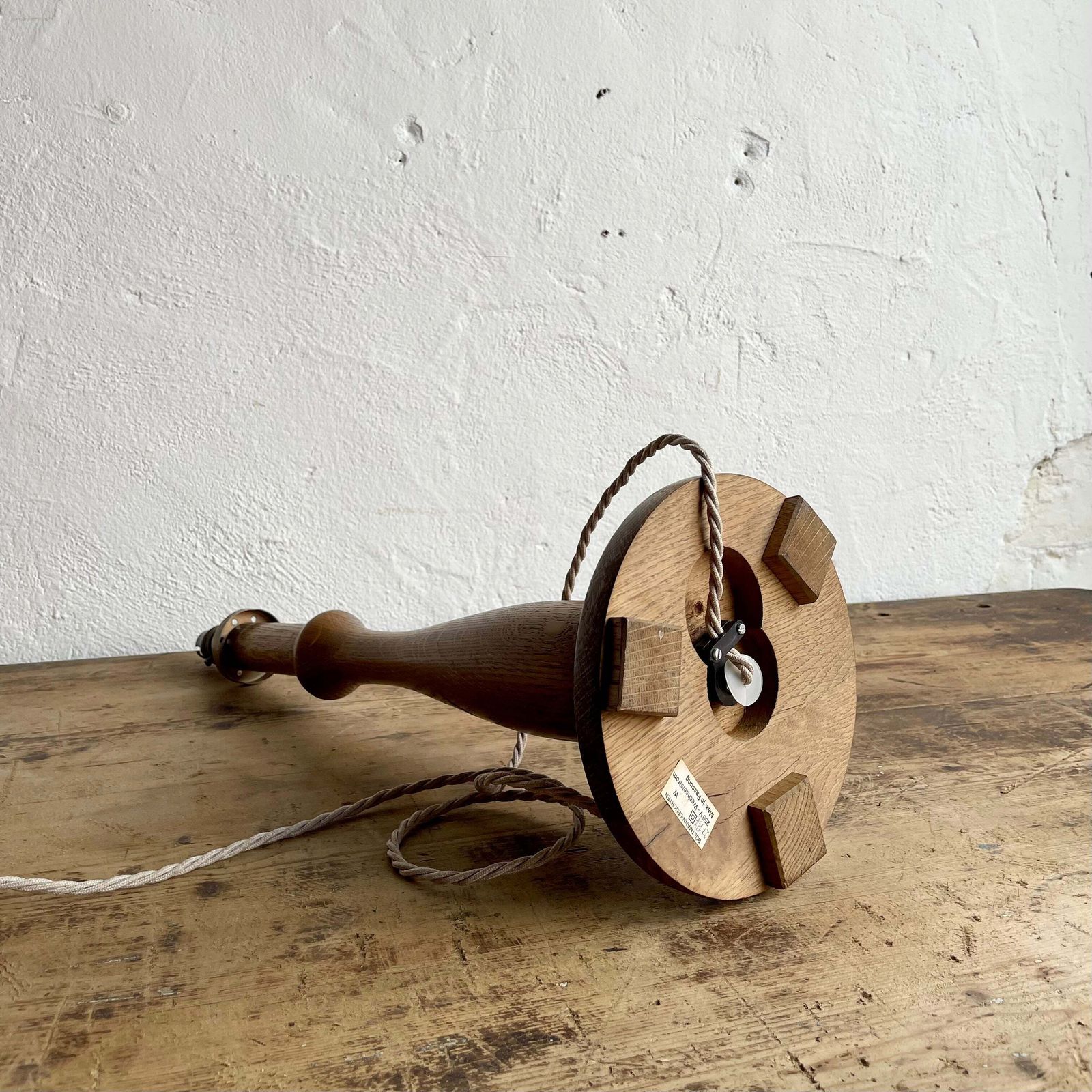 Tall Wooden Lamp Base photo for sale