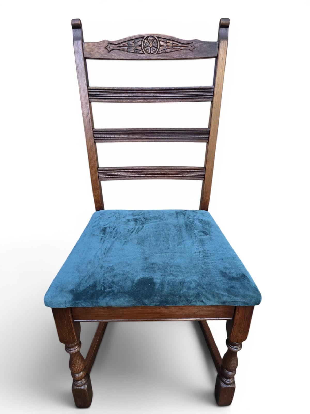 Vintage Old Charm Wood Bros / Dining Chairs / Set Of 4 / 1970s photo vinterior