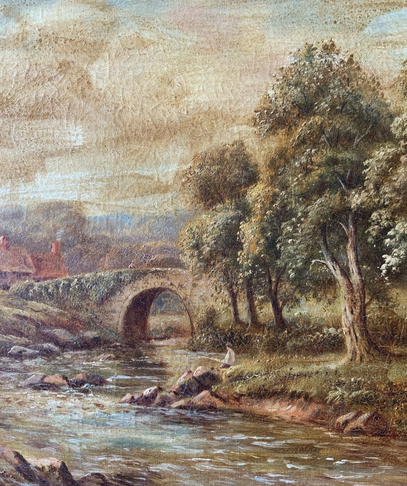 Devonshire Stream Landscape Oil Painting By Sydney Yates Johnson (Fl. 1890 1926) photo vinterior