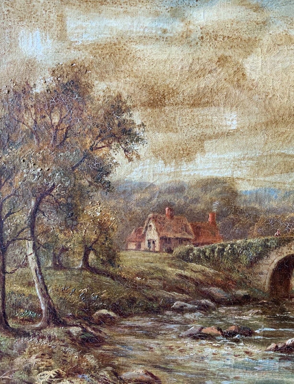 Devonshire Stream Landscape Oil Painting By Sydney Yates Johnson (Fl. 1890 1926) photo buy