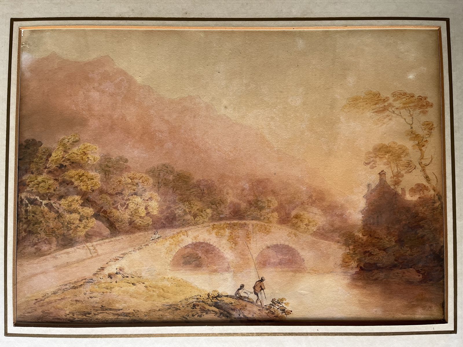 The Bridge, Beddgelert Watercolour On Pencil By Francis Nicholson 1802 photo furniture