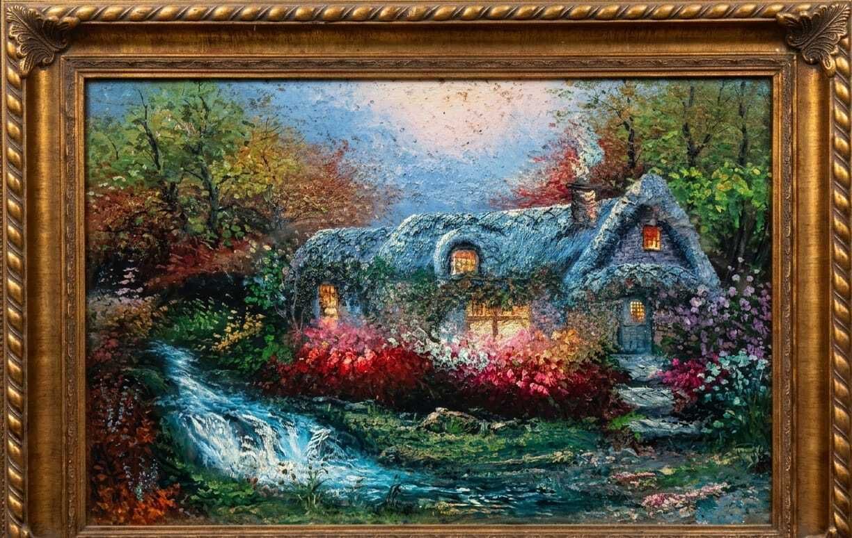 Abstract Impasto Oil Painting Palette Knife Art photo Art