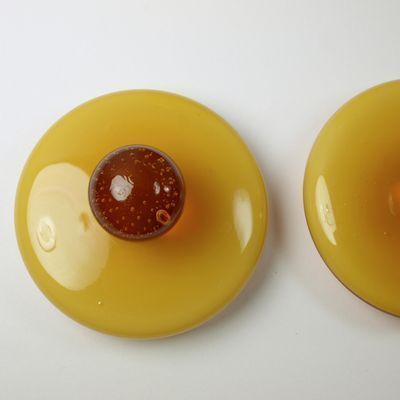 Vintage Mcm Empoli Carlo Moretti Bubble Glass Jars photo vinterior