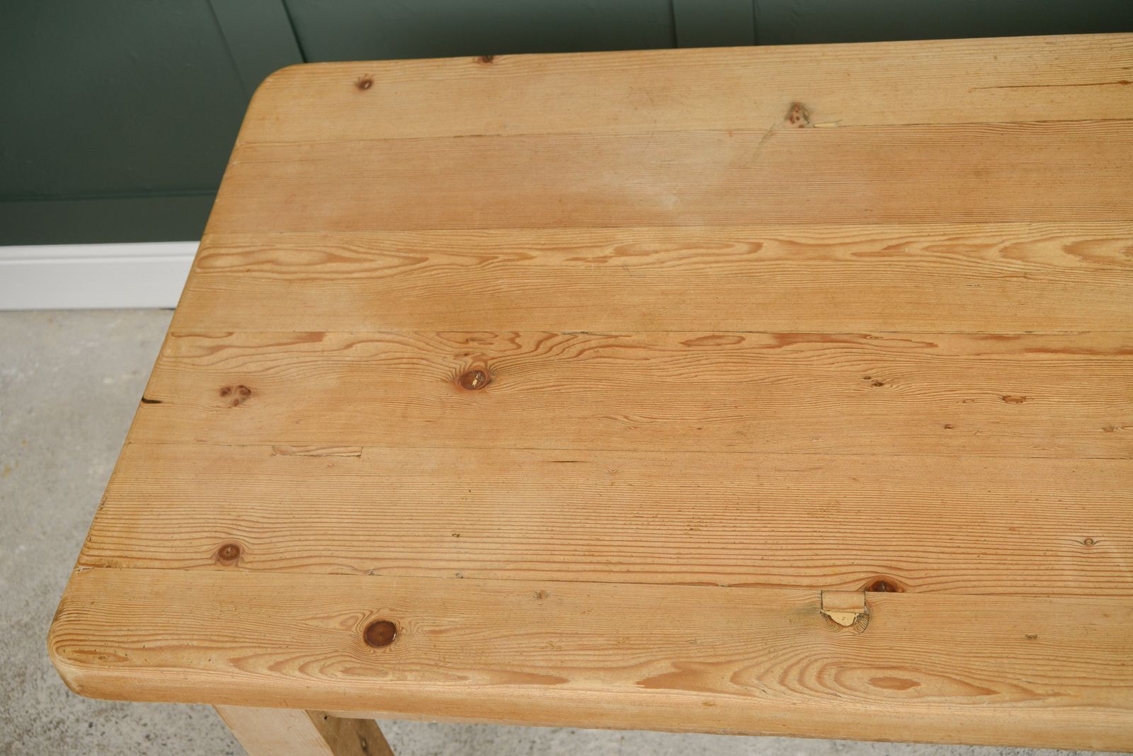 Furniture Plank Top Pine Dining Table   Reclaimed Wood   167 Cm photo