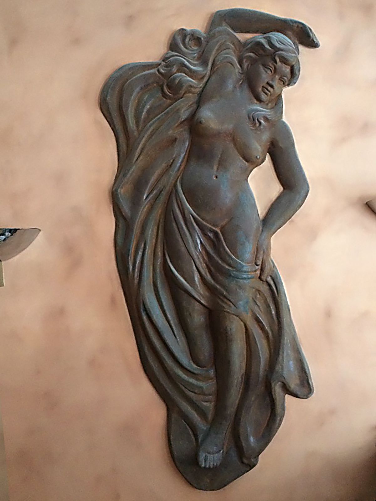 Large Wall Sculpture Of The Goddess Venus. France 1930s. photo furniture