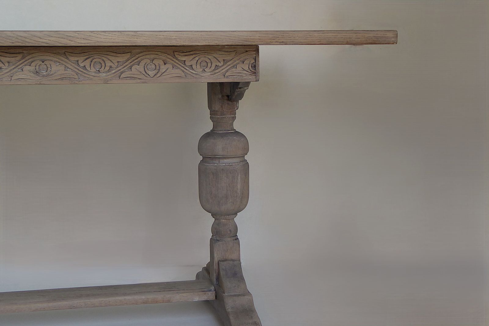 Antique French Refectory Weathered Dining Kitchen Table 183 X 78 X 77  Seats 8 photo vinterior