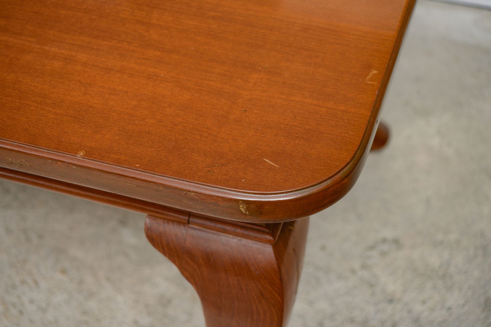 photo furniture 7.5 Ft Solid Mahogany Dining Table   8 Seater   Rectangular   Queen Anne Style