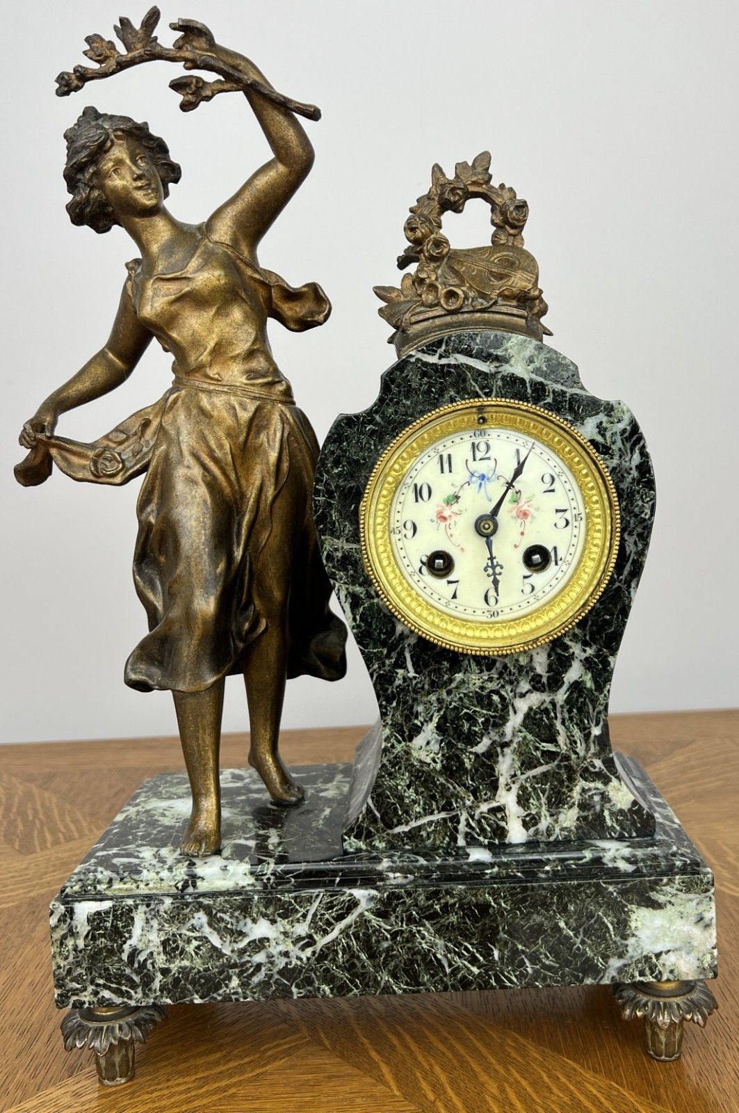 Clock Vintage French Style Marble Clock Figurine Garniture Set Lot 6061 photo Home Decor