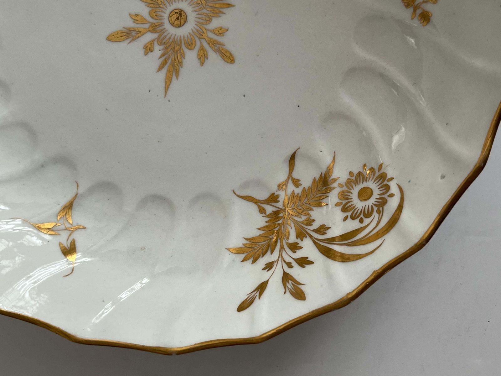 Provenance Lord & Lady Flight Collection Gilded Dish Flight Worcester, ca. 1795 photo buy