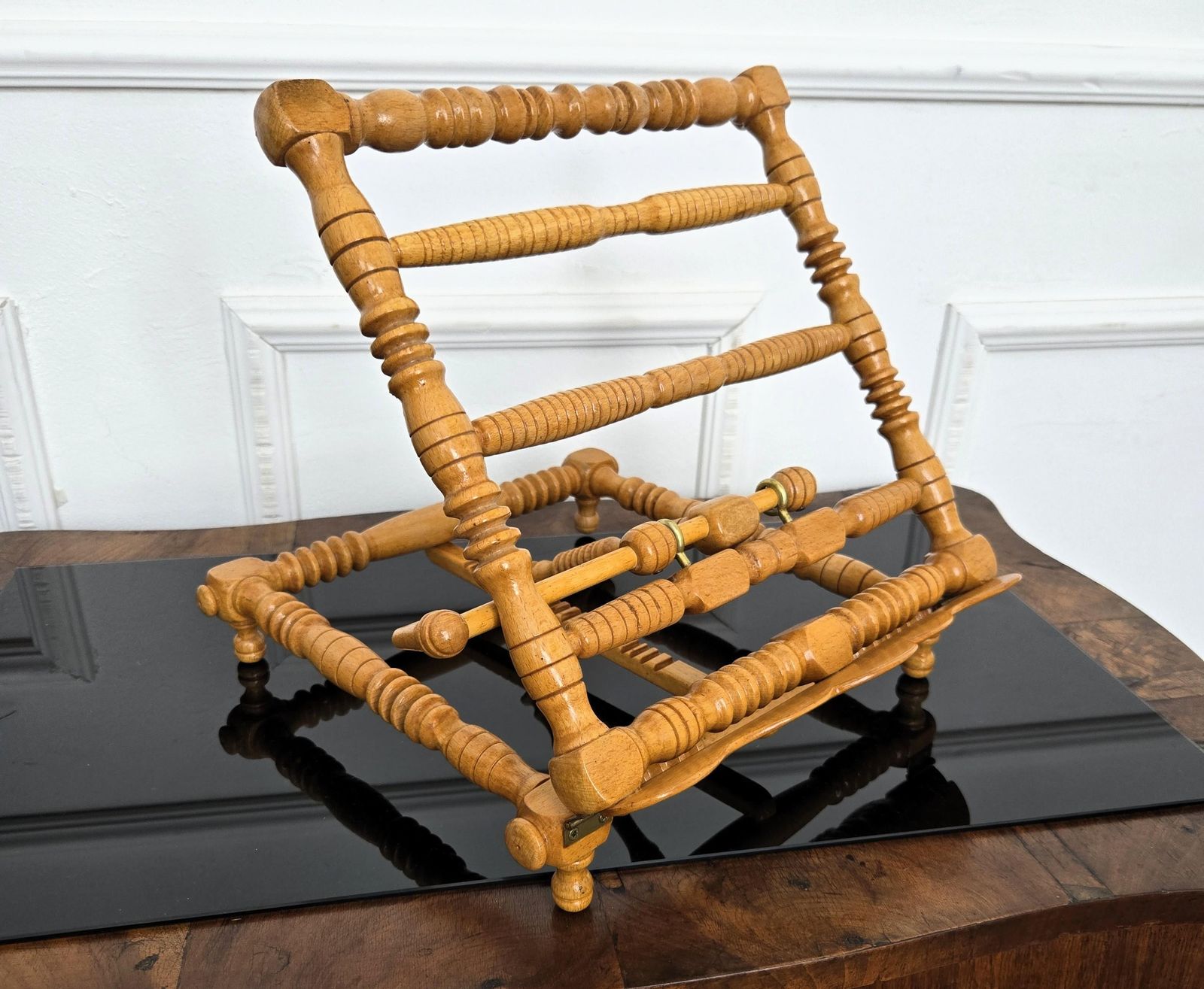 Italian Carved Decorated Adjustable Wooden Book Stand Rest photo 566.0