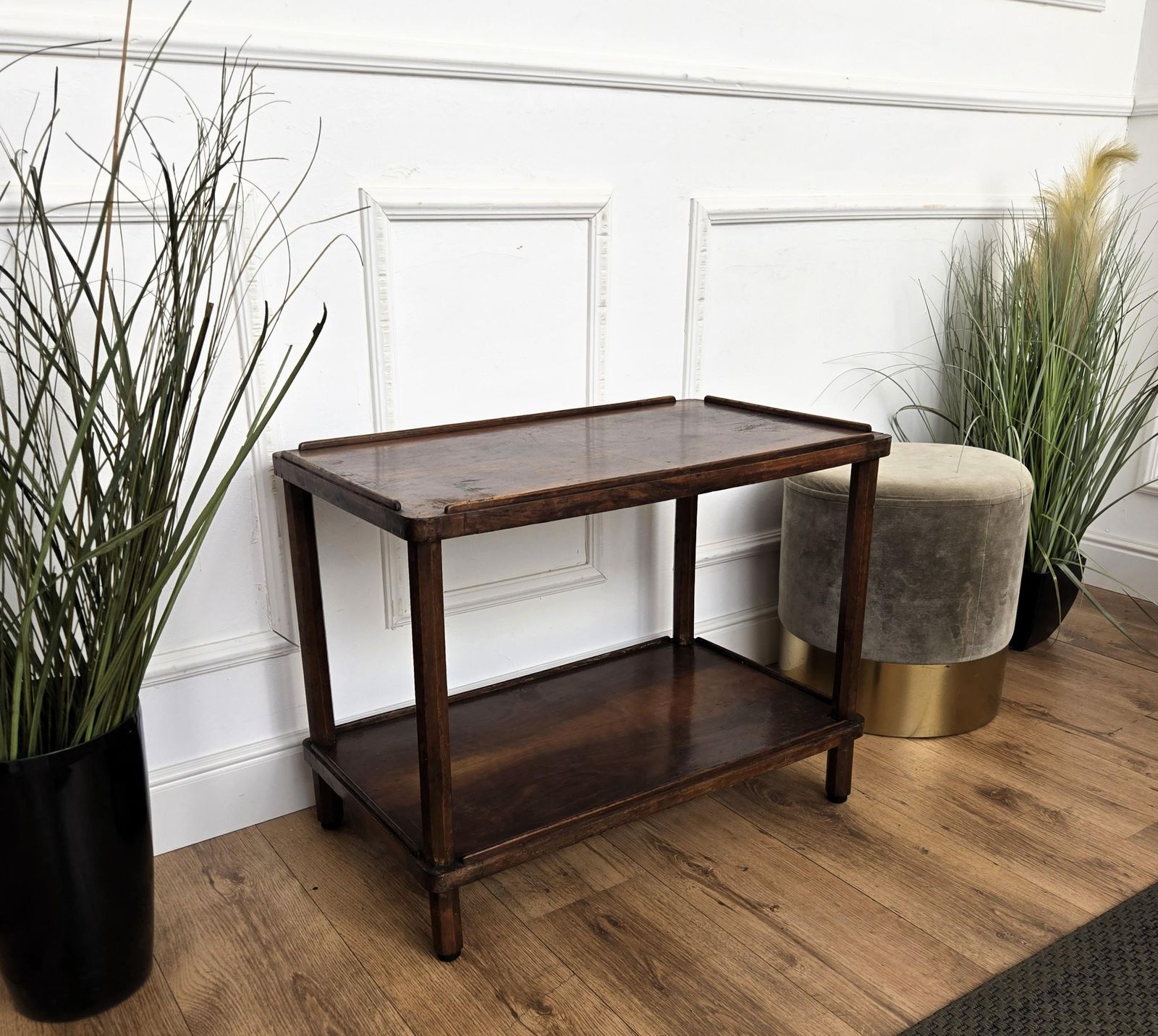 Italian 1940s Art Deco Mid Century Walnut Burl Dry Bar Cabinet Table photo buy