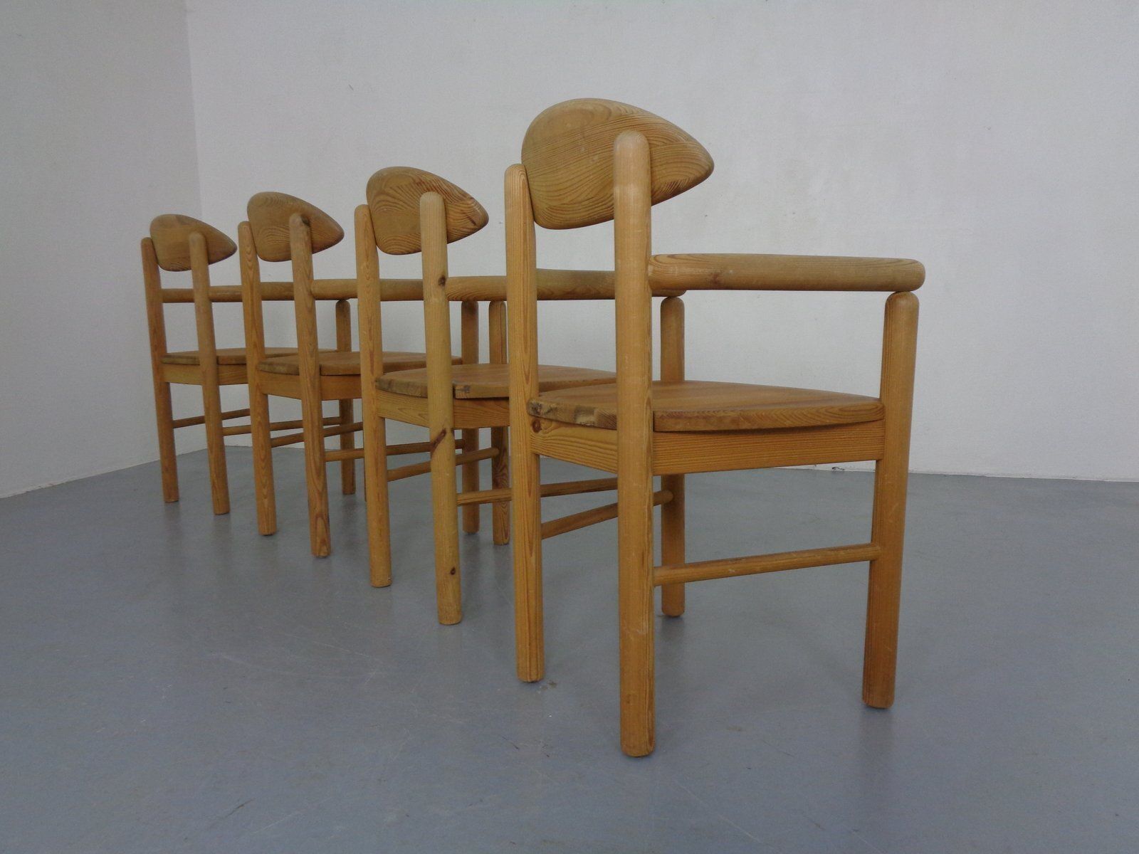 Danish Pine Dining Chairs By Rainer Daumiller For Hirtshals Sawværk, 1970s, Set Of 4 photo 566.0