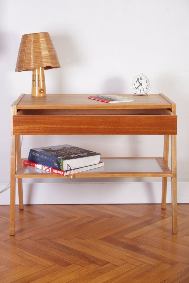Mid Century Modern Nightstand From Drevotex Zamberk, Czechoslovakia, 1978
