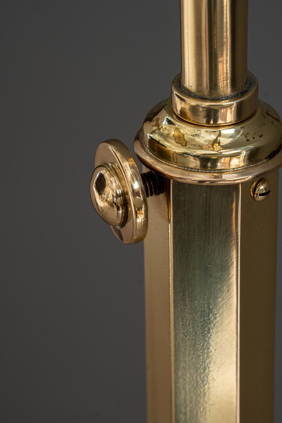 Hight Adjustable And Swiveling Floor Lamp With Opal Glass Shade Vienna 1920s photo Lighting