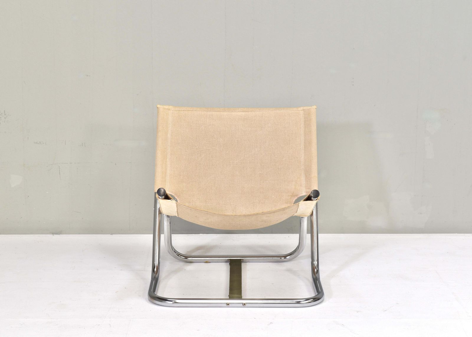 Folding Chair By Or In The Style Of Börje Johanson In Canvas, Scandinavia 1970's photo for sale