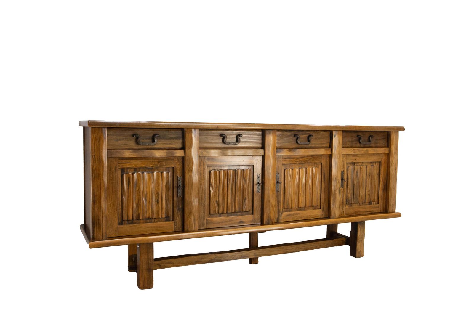 Grand buffet français en orme quatre portes Olavi Hanninen & Aranjou, vers 1970 photo furniture